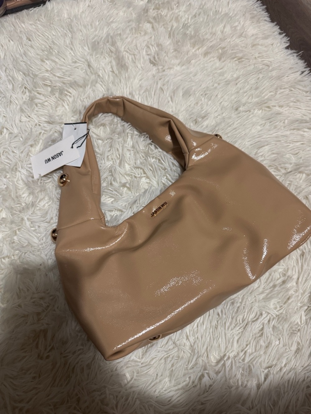 Jason Wu Tan Patent Hobo Shoulder Bag